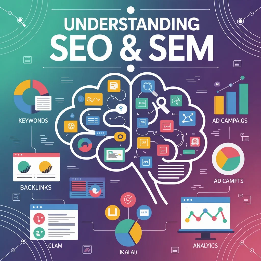 SEO vs SEM infographics