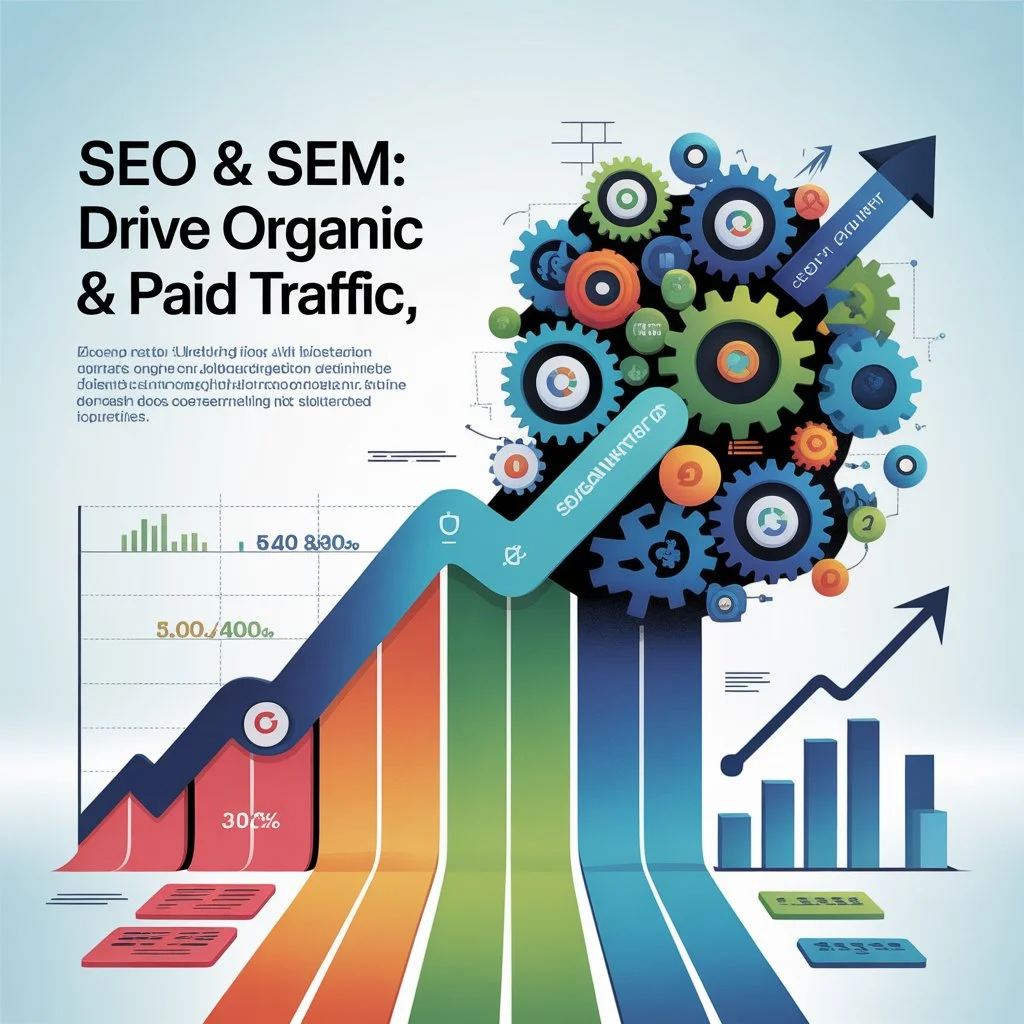 SEO vs SEM infographics
